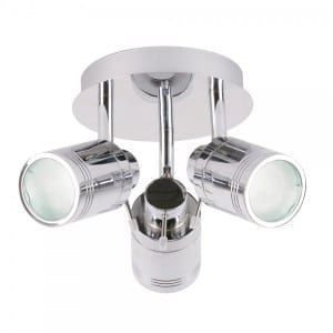 Litecraft presents a stunning three light chrome ceiling light with exquisite frosted glass, the perfect addition for your home.