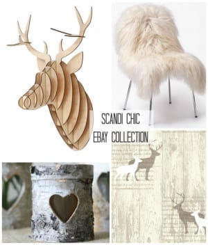 An eclectic collection featuring a deer head and a chair, available on eBay collections.
