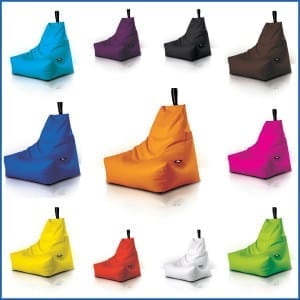 The Beanbag Boutique offers a variety of bean bag chairs in different colors, including the Mighty-B Beanbag priced at £99.