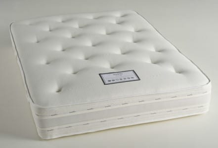 A white Sueno Silk Double Mattress on a white surface.