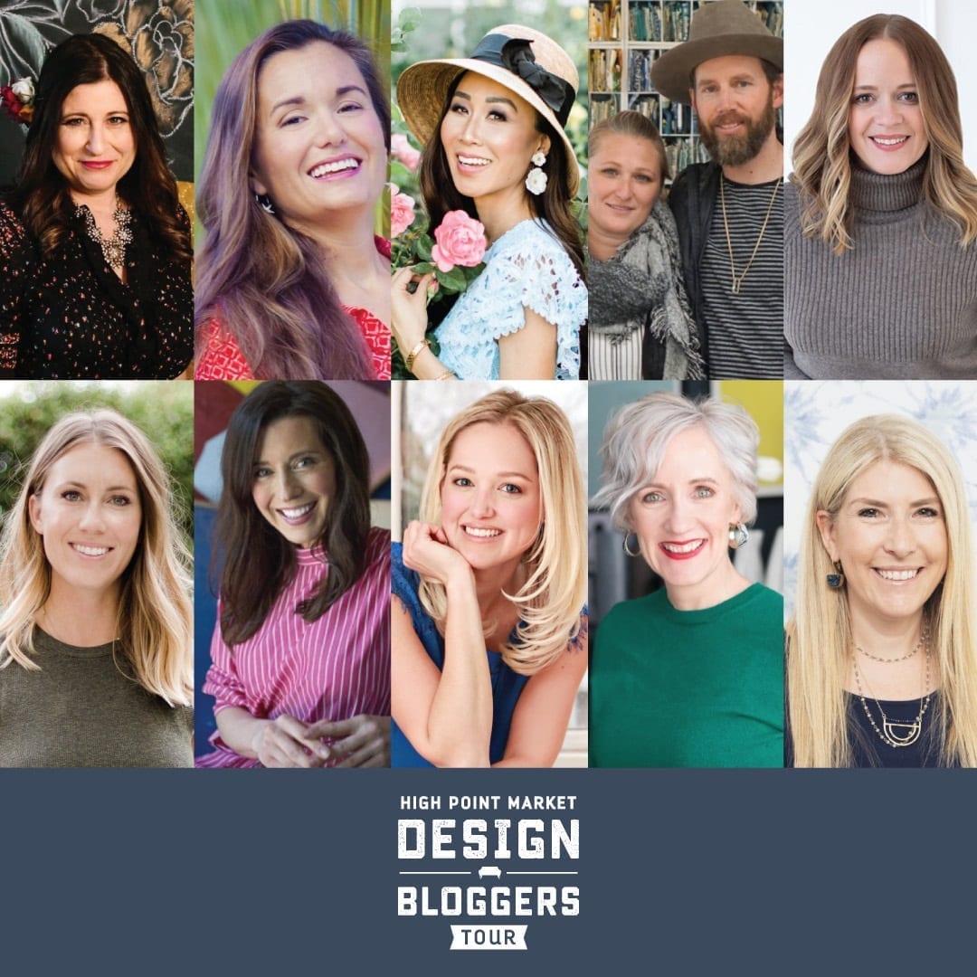 A collage of women from the USA showcasing their work as design bloggers at High Point Market 2018.