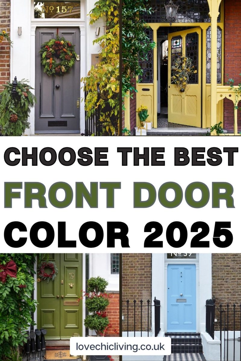 How to Choose the Perfect Front Door Color 2025 - Love Chic Living
