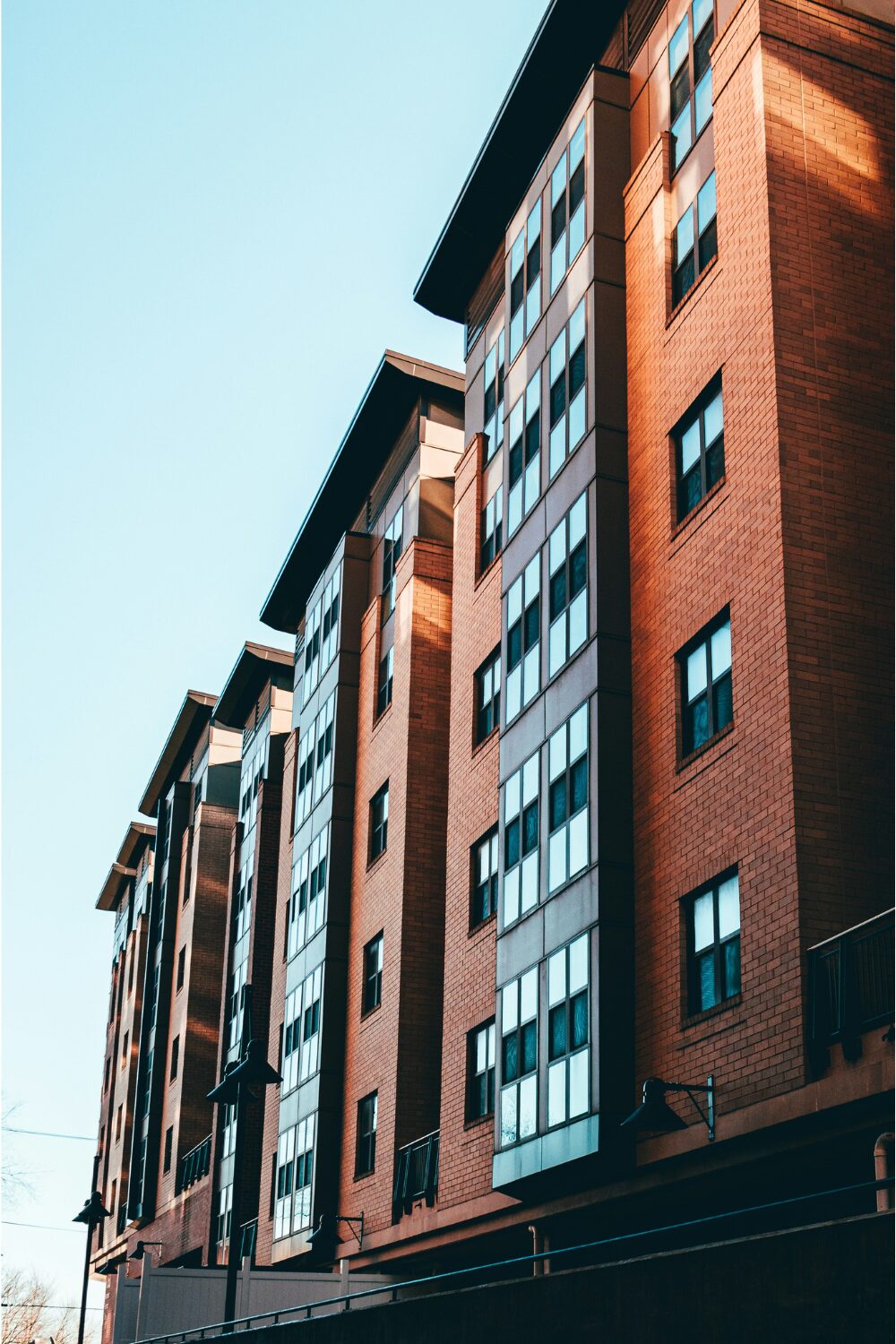 Red brick building of flats
